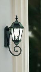 Two Light Matte Black Carousel Lantern Wall Light