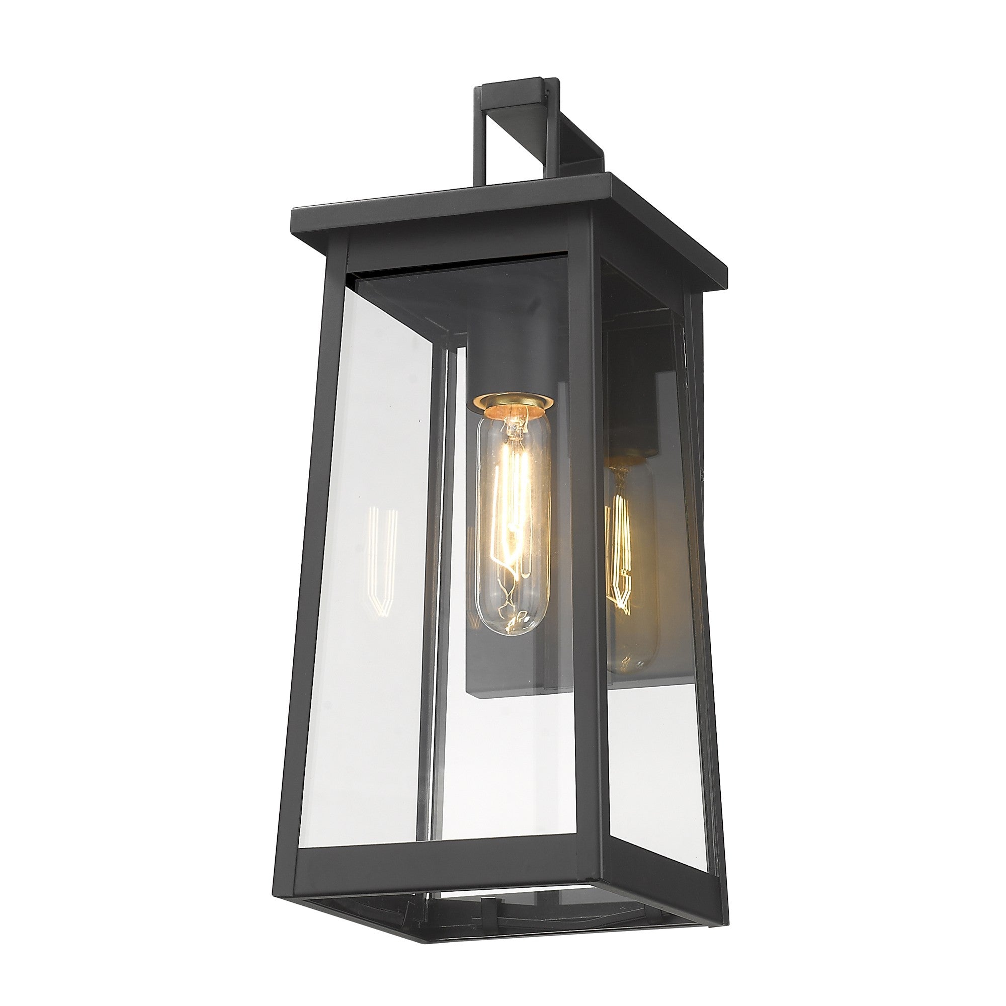 Black Contempo Elongated Outdoor Wall Light