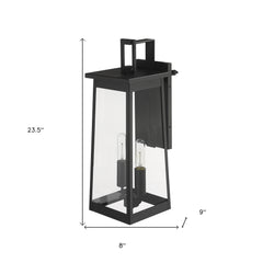 Alden 2-Light Matte Black Wall Light