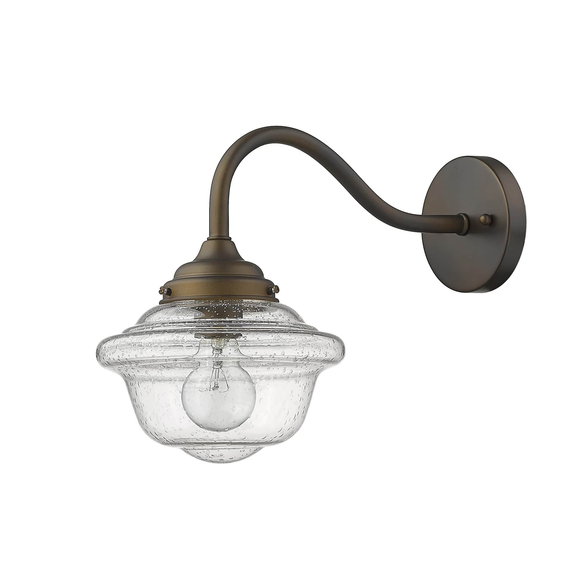 Burnished Bronze Vintage Schoolhouse Outdoor Wall Light - Homeroots