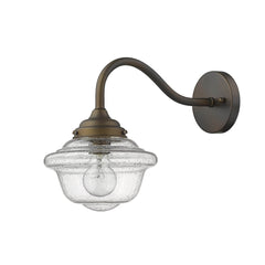 Burnished Bronze Vintage Schoolhouse Outdoor Wall Light - Homeroots