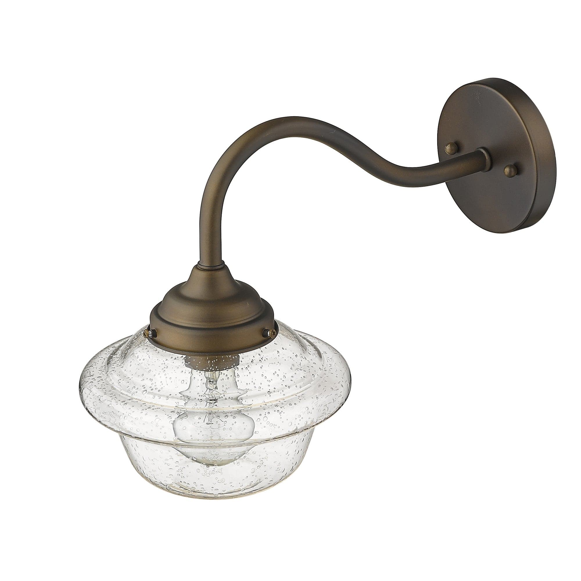 Burnished Bronze Vintage Schoolhouse Outdoor Wall Light - Homeroots