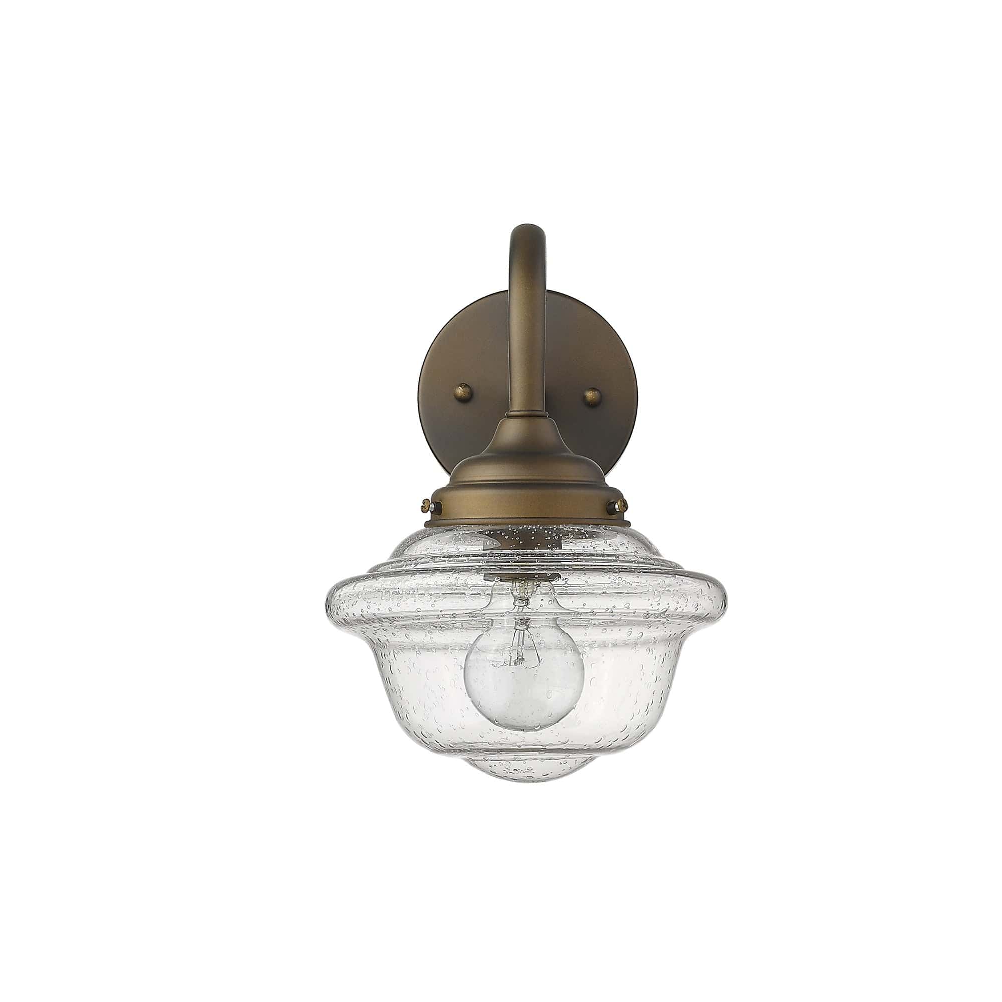 Burnished Bronze Vintage Schoolhouse Outdoor Wall Light - Homeroots