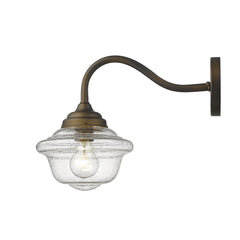 Burnished Bronze Vintage Schoolhouse Outdoor Wall Light