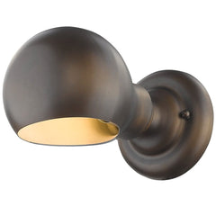 Antique Bronze Rounded Wall Sconce - Homeroots