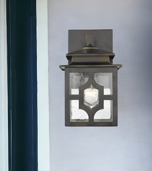 Antique Bronze Outdoor Lantern Wall Light