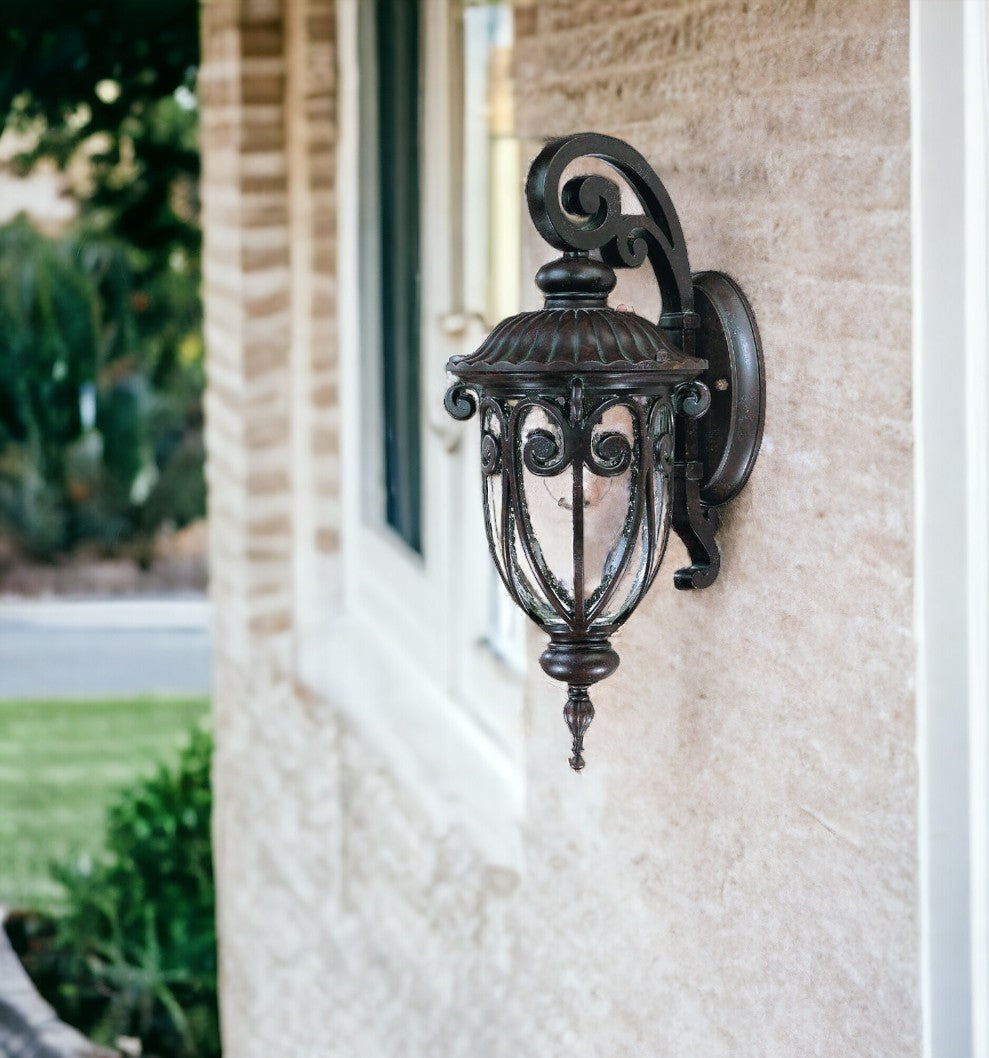 Dark Brown Hanging Goblet Wall Light