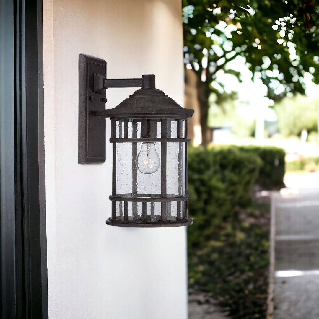 Matte Black Canister Wall Light