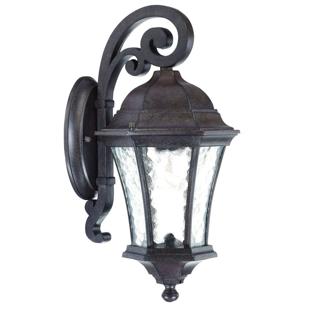 Antique Black Tapered Hanging Lantern Wall Light - Homeroots