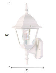 Distressed White Swing Arm Outdoor Wall Light