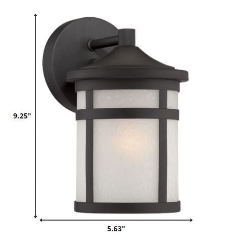 Matte Black Hanging Lantern Shape Wall Light - Homeroots