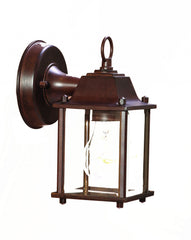 Dark Brown Hanging Glass Lantern Wall Light