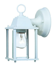 White Hanging Glass Lantern Wall Light