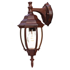 Dark Brown Hanging Globe Lantern Wall Light - Homeroots