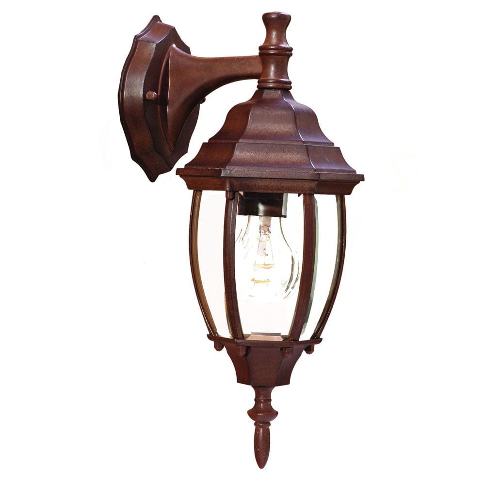 Dark Brown Hanging Globe Lantern Wall Light - Homeroots