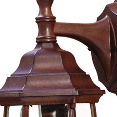 Dark Brown Hanging Globe Lantern Wall Light - Homeroots