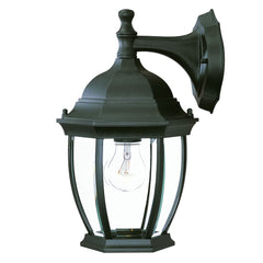 Matte Black Wide Hanging Lantern Wall Light