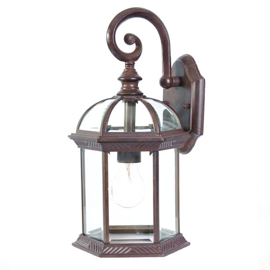 Dark Brown Eastern Lantern Wall Light