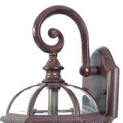 Dark Brown Eastern Lantern Wall Light - Homeroots