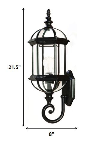 Matte Black Cylindrical Lantern Wall Light