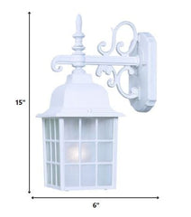 White Window Pane Lantern Wall Light