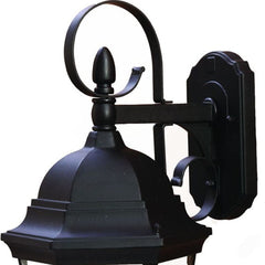 XL Matte Black Swing Arm Hanging Lantern Wall Light