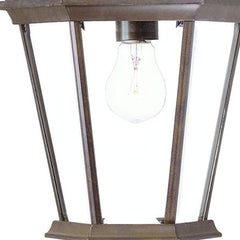 XL Dark Brown Swing Arm Hanging Lantern Wall Light