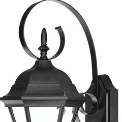 Matte Black Swing Arm Lantern Wall Light - Homeroots