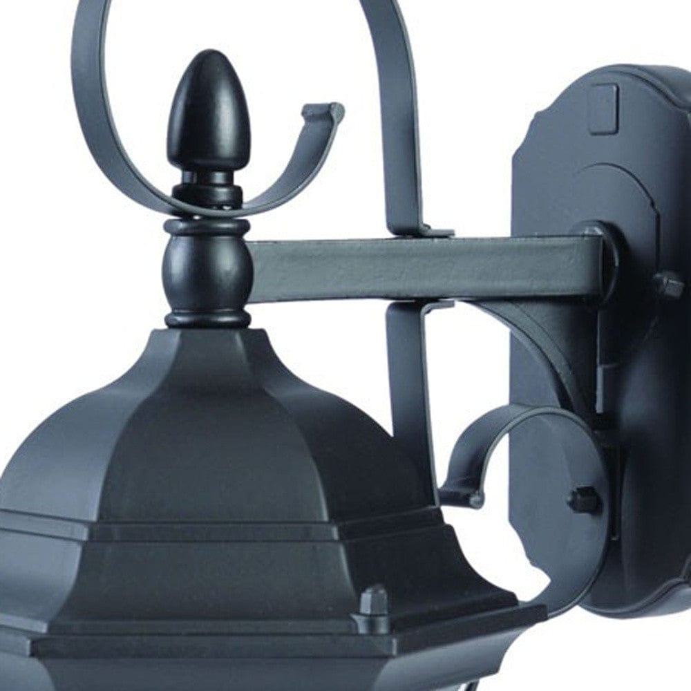 Matte Black Swing Arm Hanging Lantern Wall Light - Homeroots