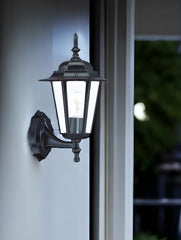 Antique Bronze Glass Lantern Wall Light