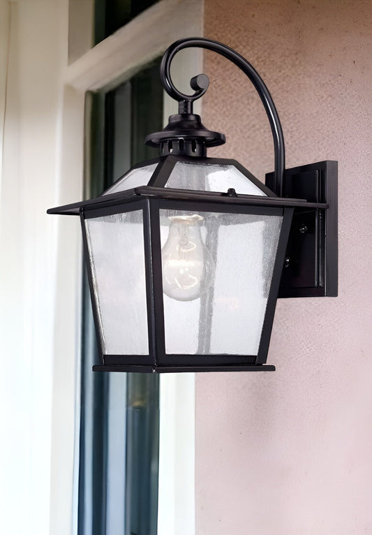 Matte Black Terrarium Shape Wall Light - Homeroots