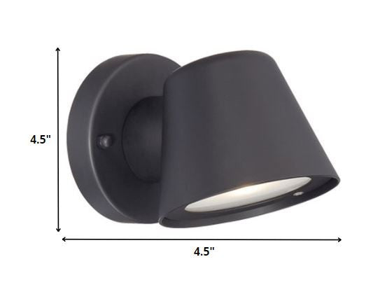 Matte Black LED Short Cone Wall Light