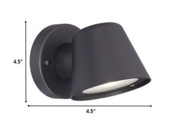 Matte Black LED Short Cone Wall Light