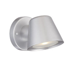 Brushed Silver LED Short Cone Wall Light - Homeroots