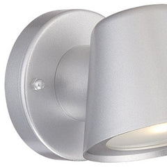 Brushed Silver LED Short Cone Wall Light