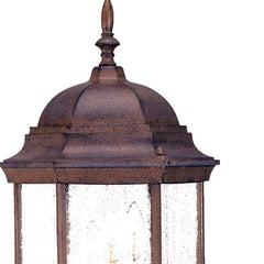 Three Light Brown Domed Textured Glass Lantern Wall Light - Homeroots