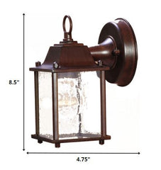 Dark Brown Hanging Waterfall Glass Lantern Wall Light