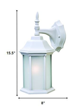 XL White Frosted Glass Swing Arm Wall Light