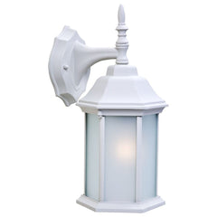 White Frosted Glass Swing Arm Wall Light