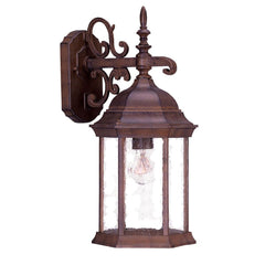 Narrow Brown Domed Hanging Lantern Wall Light - Homeroots