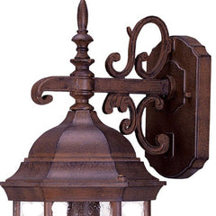 Narrow Brown Domed Hanging Lantern Wall Light