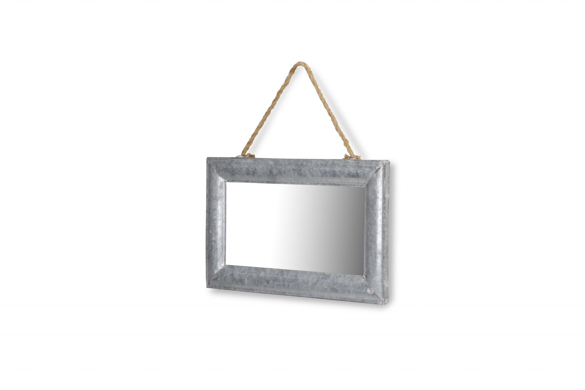 9" Silver Metal Framed Accent Mirror