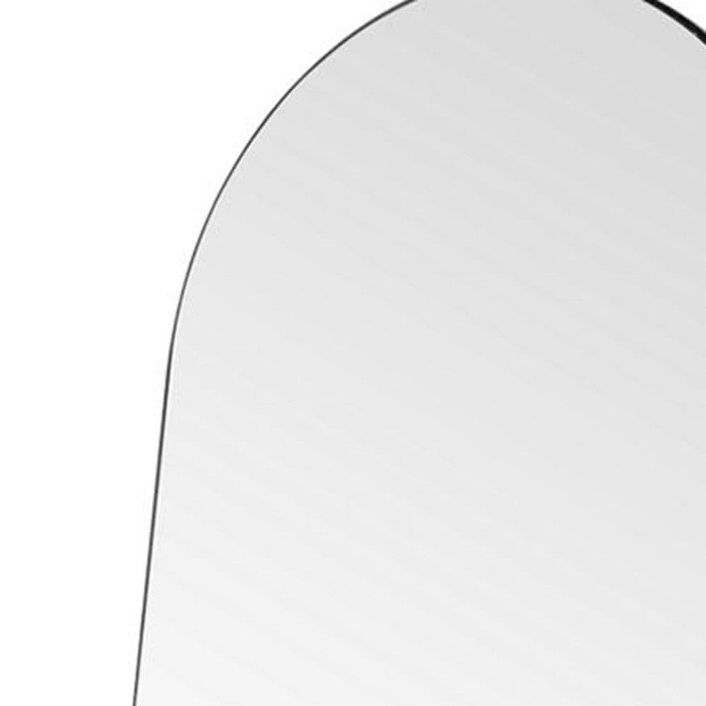 Arched Black Standing Mirror