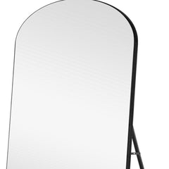 71" Black Arch Wood Frame Full Length Standing Mirror