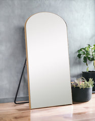 71" Gold Arch Wood Framed Full Length Standing Mirror