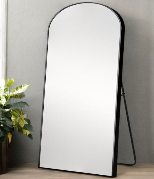 Black Arched Standing Mirror