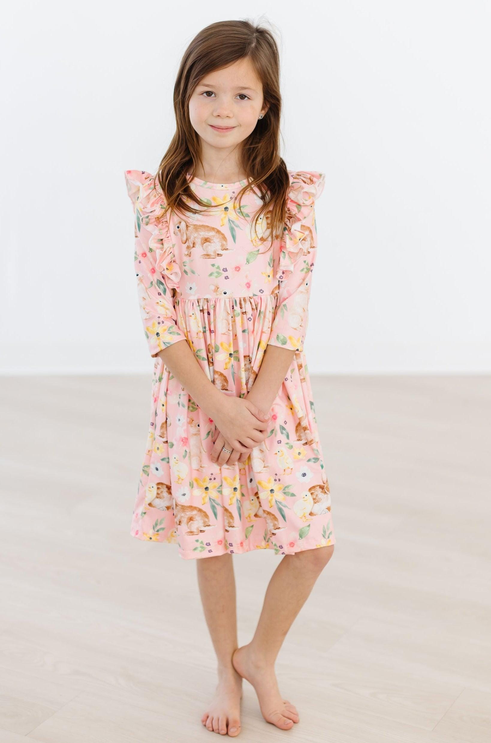 Chicks & Bunnies Ruffle Twirl Dress - Mila & Rose ®