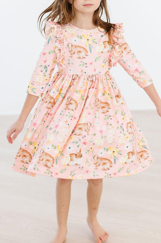 Chicks & Bunnies Ruffle Twirl Dress - Mila & Rose ®