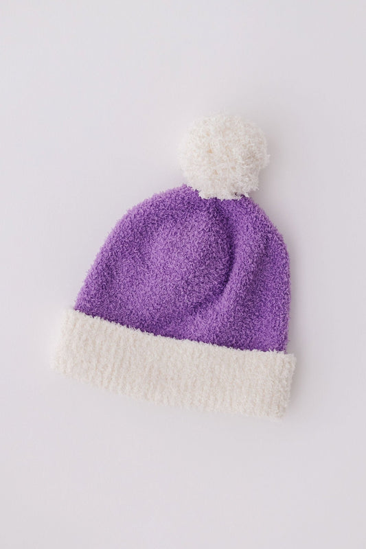 Lilac/Coconut Cozy Pom Beanie