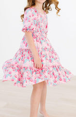 Strawberry Shortcake Smocked Ruffle Dress